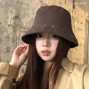 Mũ vải retro thêu hoa - M029