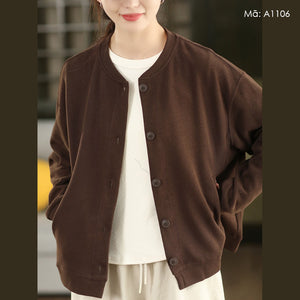 Áo khoác bóng chày khuy cài - A1106