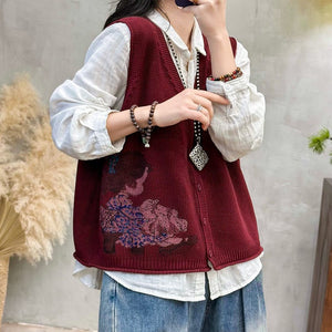 Áo len gile cổ V - A1034
