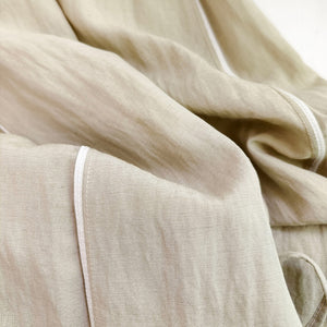 Quần baggy linen lưng thun dây rút ống đứng túi chéo - Q268