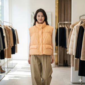 Áo khoác phao gile lông vũ - A1125