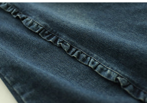 Chân váy denim lưng thun năm khuy - NU9680