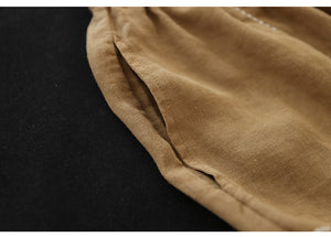 Quần baggy linen lưng thun túi bo tròn - NU9853