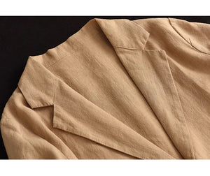 Áo khoác blazer linen dài tay túi vuông hai khuy - NU9206
