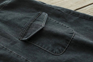 Đầm yếm denim một túi khuy cài - NU9919