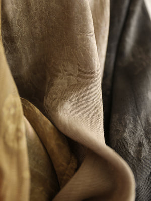 Đầm liền linen sát nách cổ tròn in đồng màu - NU10111