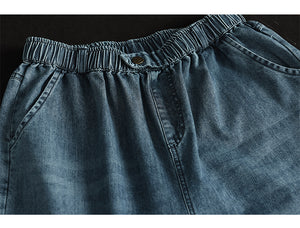 Quần baggy denim ống rộng kiểu một khuy cài - NU8749