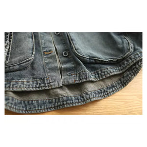 Áo khoác denim dài tay cổ đức hai túi lớn nắp nhỏ - NU9163