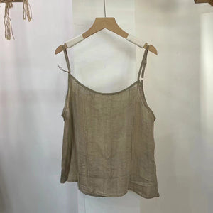 Áo t-shirt linen hai dây sát nách - NU10107