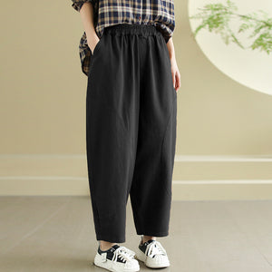 Quần baggy lưng thun ống rộng trăng khuyết - NU9785