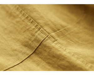Quần baggy linen lưng thun ống côn túi đính nắp kiểu - NU8697