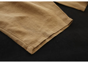Quần baggy linen lưng thun túi bo tròn - NU9853