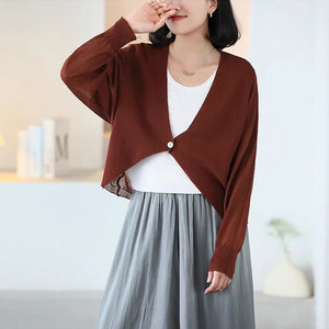 Áo khoác linen cardigan dài tay - A990