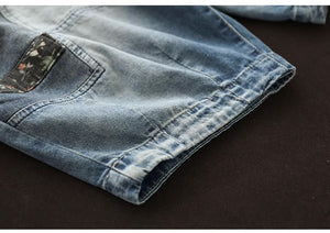 Quần baggy lửng denim lưng thun chần chữ Z - NU8903