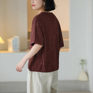 Áo T-shirt Flower ngắn tay cổ tròn - NU10170