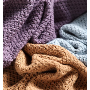 Áo khoác cardigan len đan hình thoi dài tay cổ tròn - NU9361