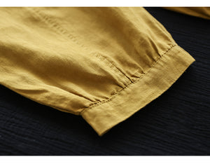 Quần baggy linen lưng thun ống côn túi đính nắp kiểu - NU8697