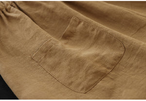 Quần baggy linen lưng thun túi bo tròn - NU9853