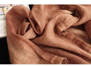Áo sơ mi linen dài tay cổ đức che khuy - NU10014