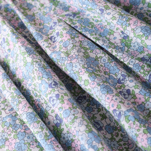 Chân váy linen lưng thun in hoa nhí - V089