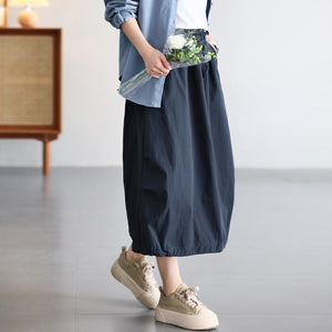 Chân váy lưng thun vạt dây rút - V095