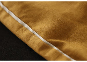 Quần baggy linen lưng thun phối line nổi - NU8723