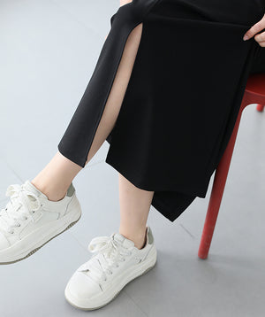 Chân váy retro lưng xẻ tà cạp cao - NU9863