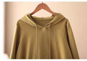Áo hoodies dài tay một màu túi kiểu - NU9080