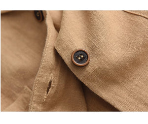 Áo khoác blazer linen dài tay túi vuông hai khuy - NU9206