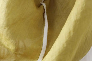 Áo sơ mi linen tay lửng cổ đức thêu hoa văn đối xứng - NU8866