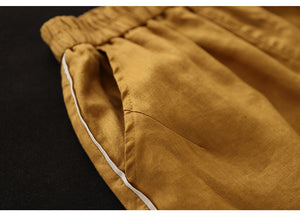 Quần baggy linen lưng thun phối line nổi - NU8723