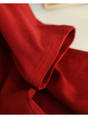 Áo T-shirt ngắn tay cổ tròn thêu quả cherry - NU9832