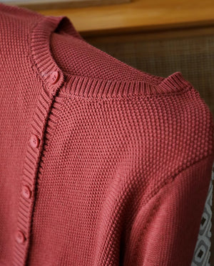 Áo khoác cardigan len đan dài tay cổ tròn hai túi vuông - NU9218