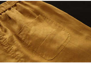 Quần baggy linen lưng thun phối line nổi - NU8723