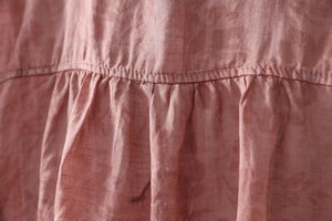 Áo sơ mi linen ngắn tay cổ pipi in hoa lá một túi nhỏ - NU8871