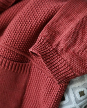 Áo khoác cardigan len đan dài tay cổ tròn hai túi vuông - NU9218