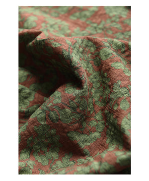 Đầm liền linen ngắn tay cổ tròn một túi ren eo cột dây - D007