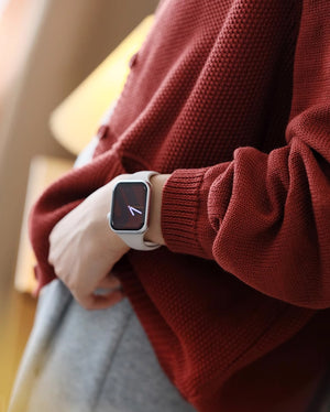 Áo khoác cardigan len đan dài tay cổ tròn hai túi vuông - NU9218