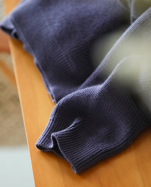 Áo khoác len dệt kim cardigan dài tay cổ V đơn sắc - NU9259