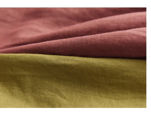 Chân váy linen retro hai túi đính khuy lưng thun - NU9000
