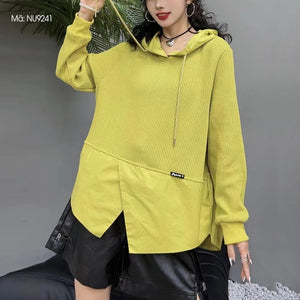 Áo hoodies len dài tay vạt xếp - NU9241