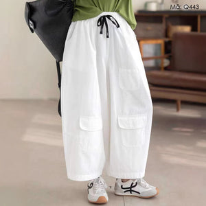 Quần baggy lưng thun túi vuông - Q443