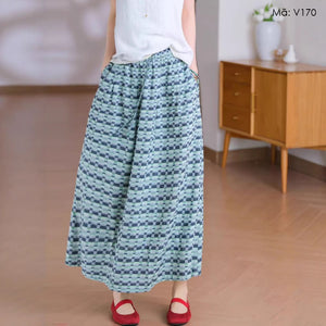 Chân váy lưng thun kẻ caro - V170