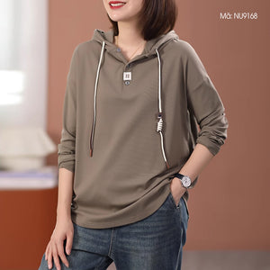 Áo hoodies dài tay khuy cài không túi - NU9168