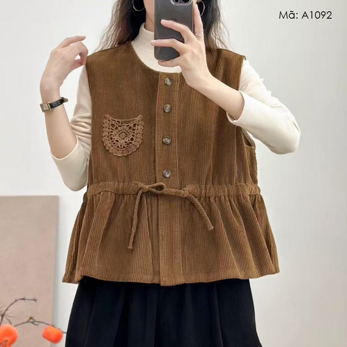 Áo khoác nhung gile - A1092