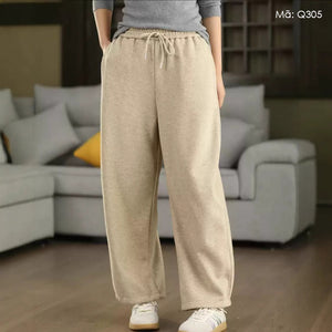 Quần baggy nỉ lưng thun - Q305