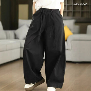 Quần baggy lưng thun ống rộng - Q346