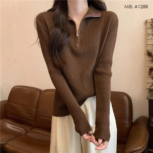 Áo len cổ lọ khóa kéo - A1288