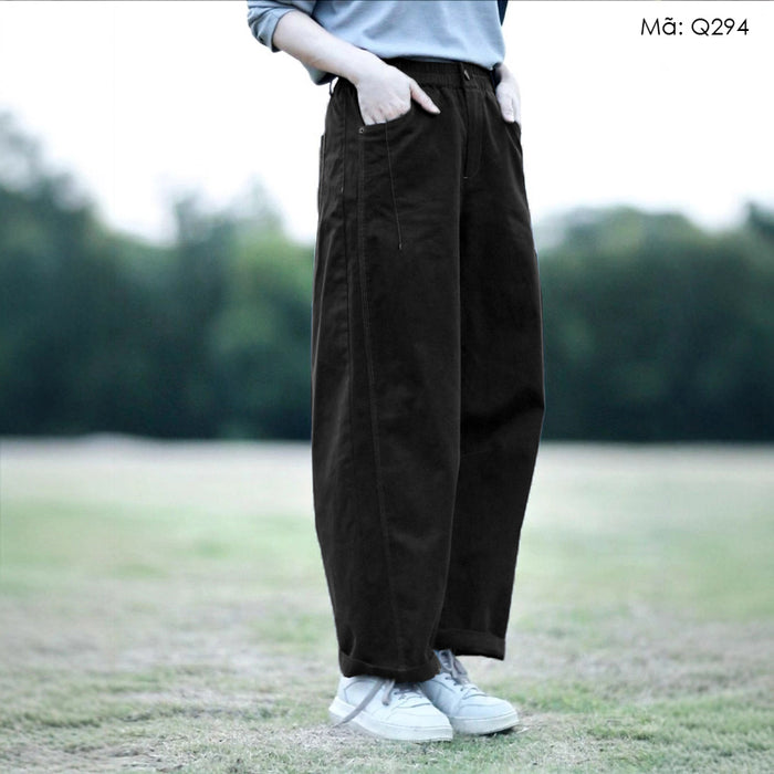Quần baggy denim lưng thun - Q294
