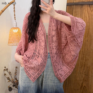 Áo khoác cardigan dài tay thêu retro - A1525